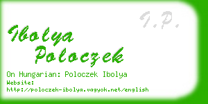 ibolya poloczek business card